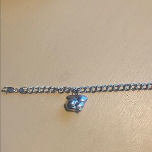 925 Silver Chain Bracelet with Rabbit Charm